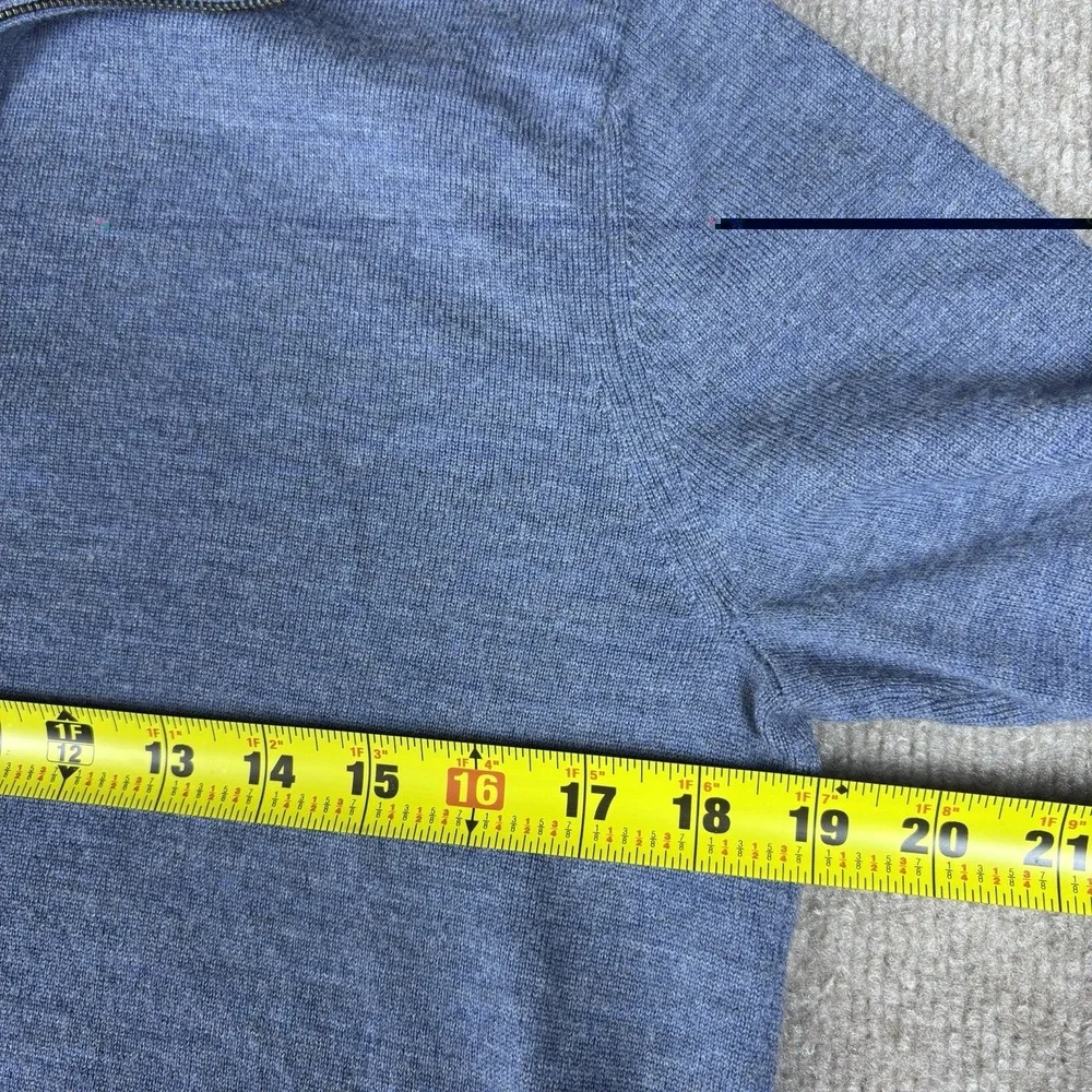 Banana Republic 100% Merino Wool 1/4 Zip Sweater Blue Men's Small S Pullover